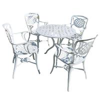 Conjunto De Jardim Com Mesa E 4 Cadeiras Modelo Havana Branco - 1