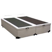 Cama Box Baú Queen Bipartido Sintético Sereneprime Branco 158x198x44 - 2