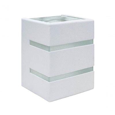 Arandela Quadro 2 Aletas 2 Fachos 1xg9 Branco Fosco - Blumenau