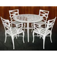 Conjunto De Mesa Com 4 Cadeiras Modelo Liz Branco - 4