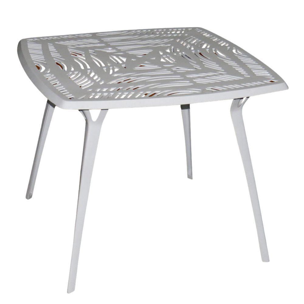 Conjunto Com Mesa Quadrada E 4 Cadeiras Modelo Space Branco - 3