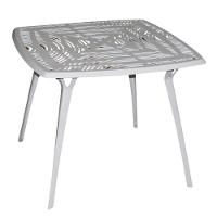 Conjunto Com Mesa Quadrada E 4 Cadeiras Modelo Space Branco - 3