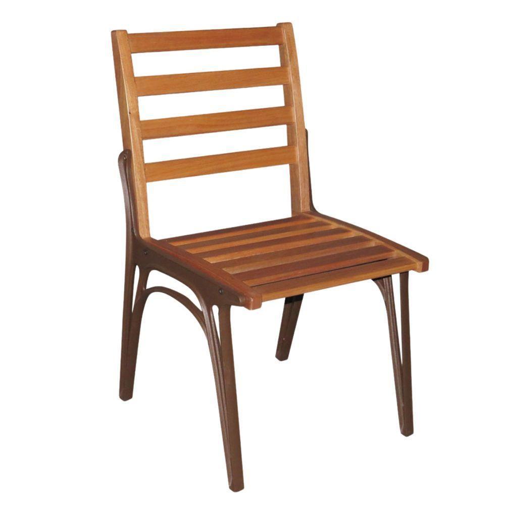 Conjunto Com Mesa De Madeira Giratória E 6 Cadeiras Modelo Sol Marrom - 2