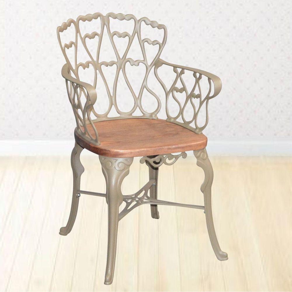 Conjunto Viena Com Mesa Tampo De Madeira E 4 Cadeiras Marrom - 2