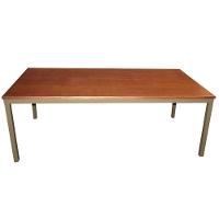 Conjunto Com Mesa Retangular Tampo De Madeira 6 Cadeiras Horizonte Marrom - 2