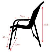 Conjunto Lótus Com Mesa 90cm Ripada 4 Poltronas Ombrelone 3,00m Com Base Marrom - 7