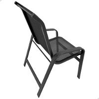 Jogo De Mesa Com 2 Poltronas Cadeiras De Varanda Sacada Preto