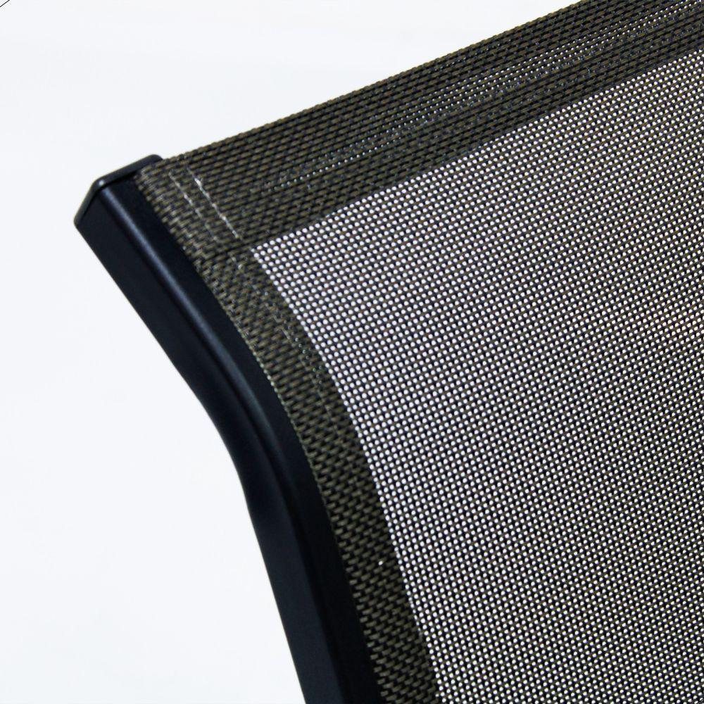 Conjunto Lótus Com Mesa 90cm Ripada 4 Poltronas Ombrelone 3,00m Com Base Preto - 4