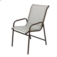 Conjunto Sling Com Mesa Ripada E Guarda Sol Marrom Capuccino