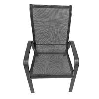 Cadeira De Alumínio Tela Sling Varias Cores Area Externa Preto - 2