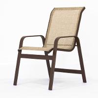 Kit Com 4 Cadeiras Para Jardim E Piscina Em Alumínio E Tela Sling Marrom Capuccino - 2