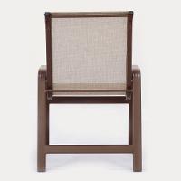 Kit Com 4 Cadeiras Para Jardim E Piscina Em Alumínio E Tela Sling Marrom Capuccino - 4