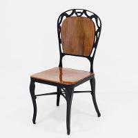 Cadeira Para Mesa De Jantar Em Alumínio Fundido E Madeira Modelo Aracruz Preta - 4