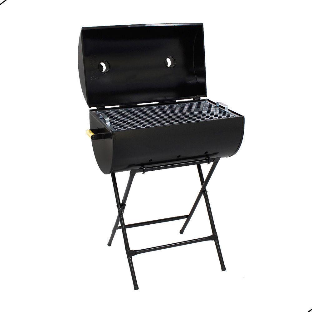 Churrasqueira Bafo Grill Extra Grande Com Suporte Preto - 1