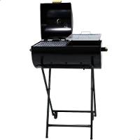 Churrasqueira Meia Bafo Grande Com Carrinho E 2 Grelhas Preto - 1