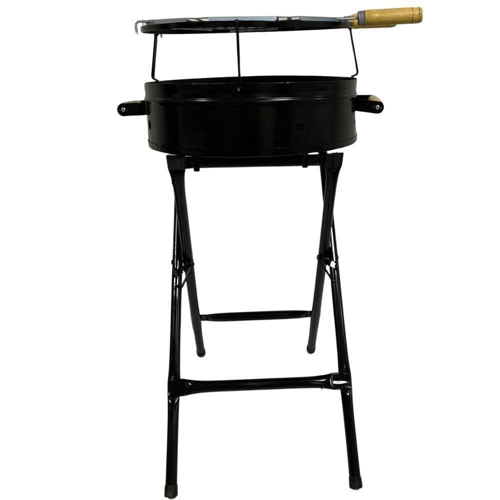 Churrasqueira Pop Redonda Com Grelha 38x79 Preto - 4