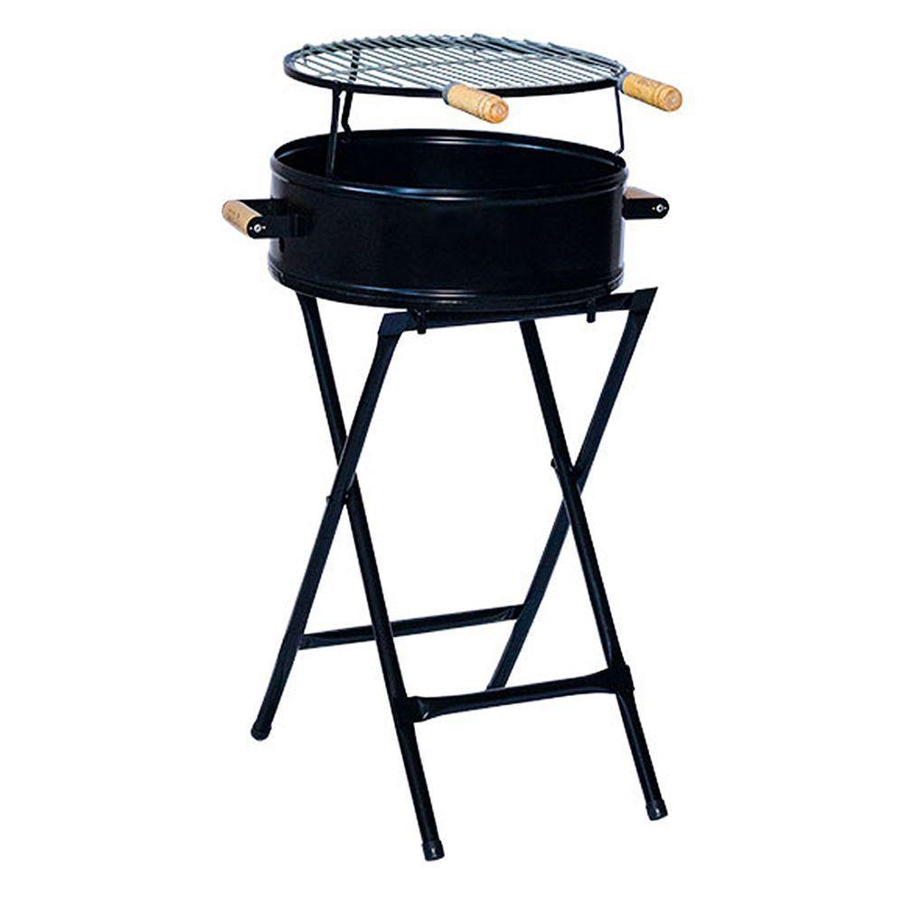 Churrasqueira Pop Redonda Com Grelha 38x79 Preto - 5