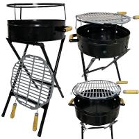 Churrasqueira Pop Redonda Com Grelha 38x79 Preto - 1