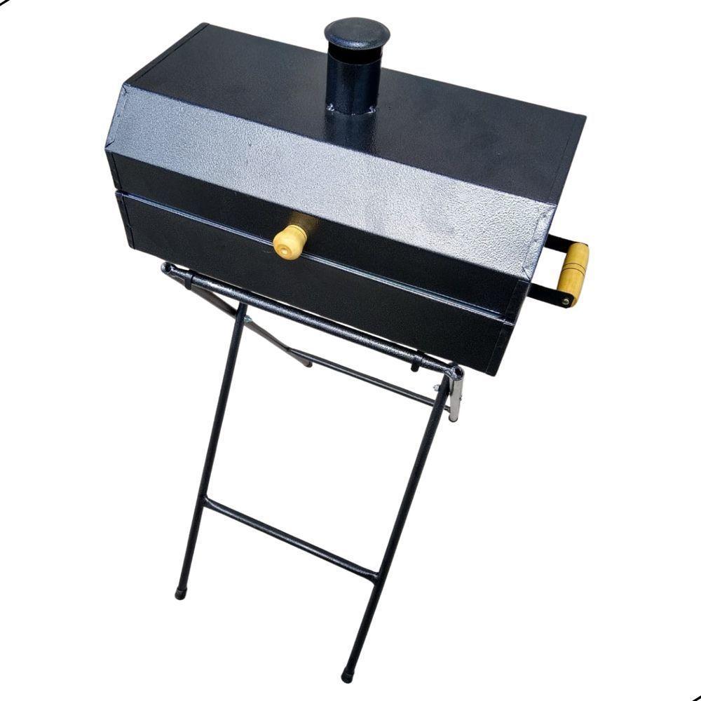 Churrasqueira Bafo Com Suporte Vulkania Grill Preto - 2