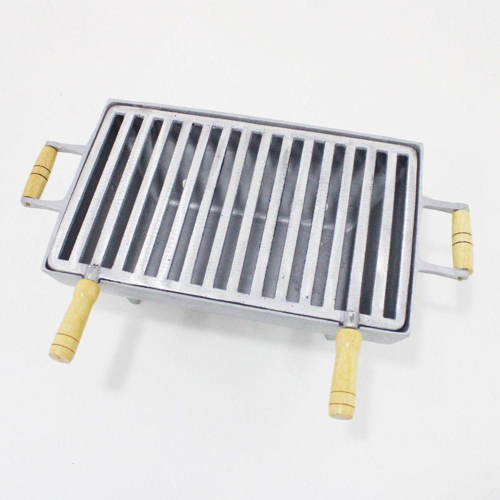 Churrasqueira Portátil Quadrada Cinza - 4