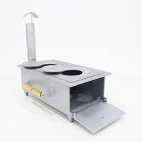 Fogão 2 Bocas Portátil Com Grela Churrasqueira Cinza - 1