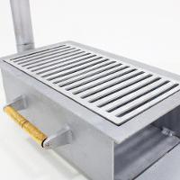 Fogão 2 Bocas Portátil Com Grela Churrasqueira Cinza