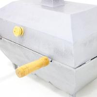 Churrasqueira Bafo Quadrada Alumínio Fundido Extra Grande Cinza - 3