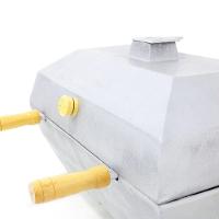 Churrasqueira Bafo Quadrada Alumínio Fundido Extra Grande Cinza