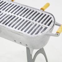 Churrasqueira Redonda Com Suporte Cinza - 3
