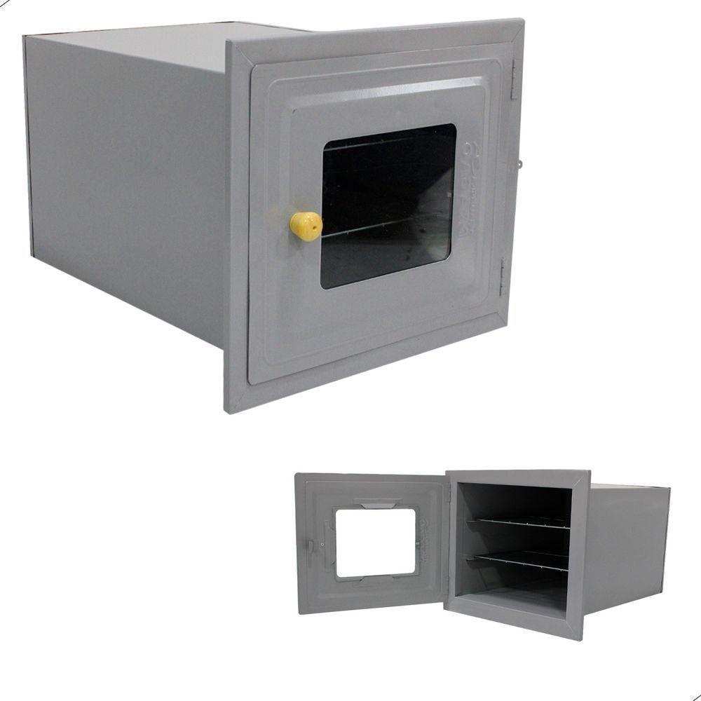 Forno Para Fogão A Lenha Nº 3 - Sem Cinzeiro Frente De Vidro Cinza - 1