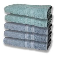 5 Toalhas Felpudas Grande E Grossa 80x150 Azul+verde - 1