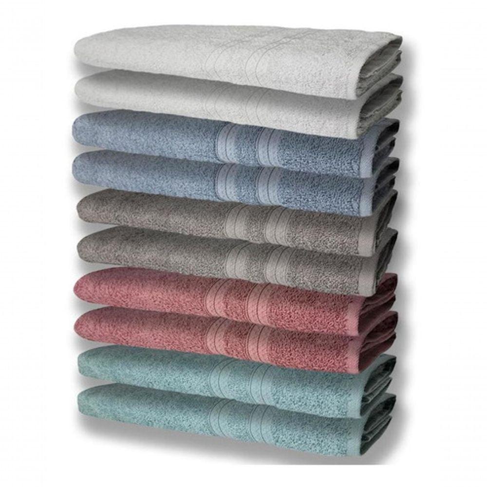 10 Toalhas Super Felpudas Grossa 2 Vd 2 Rê 2 Cz 2 Az 2 Br - 1