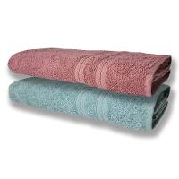 2 Toalhas Super Felpudas Grande E Grossa Algodão 80x150 Rosê+verde Claro - 1