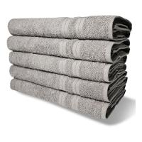 10 Toalhas Felpudas Grande E Grossa 80x150 5 Azul 5 Cinza - 3