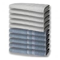 10 Toalhas Felpudas Grande E Grossa 80x150 5 Azul 5 Branco - 1