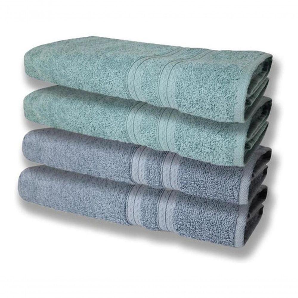 4 Toalhas Super Felpudas Grande E Grossa 80x150 Azul+verde - 1