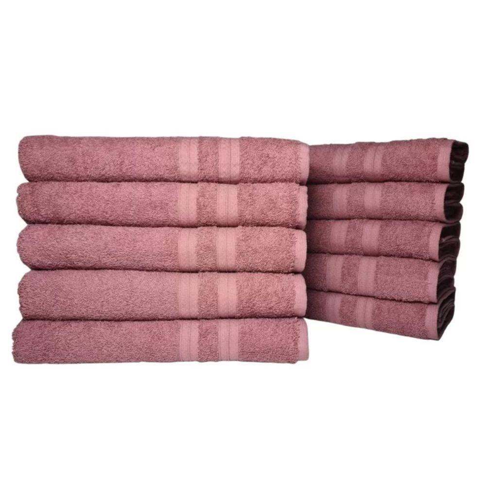 10 Toalhas Super Felpudas Grande E Grossa 80x150 Rosê - 3
