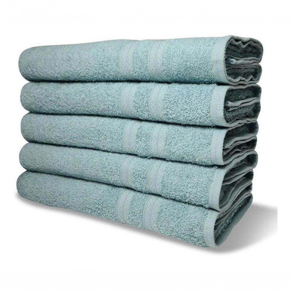 10 Toalhas Super Felpudas Grande E Grossa 5 Branco 5 Verde - 3