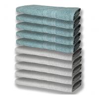 10 Toalhas Super Felpudas Grande E Grossa 5 Branco 5 Verde - 1