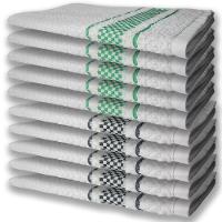 10 Panos De Prato Atoalhado Felpudo Premium 5 Verde 5 Preto - 1