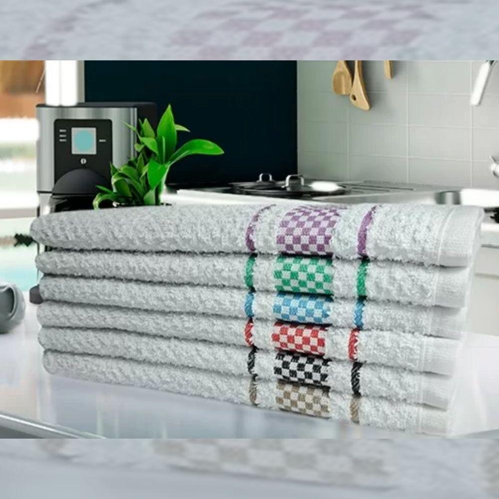 10 Panos De Prato Atoalhado Felpudo Premium 5 Preto 5 Marrom - 2