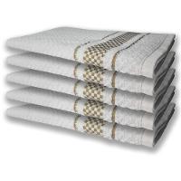 10 Panos De Prato Atoalhado Felpudo Premium 5 Preto 5 Marrom - 4