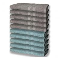 10 Toalhas Super Felpudas Grande E Grossa 5 Verde 5 Cinza - 1