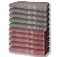 10 Toalhas Super Felpudas Grande E Grossa 80x150 5 Rosê 5 Cinza - 1