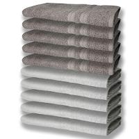 10 Toalhas Super Felpudas Grande E Grossa 80x150 5 Branco 5 Cinza - 1