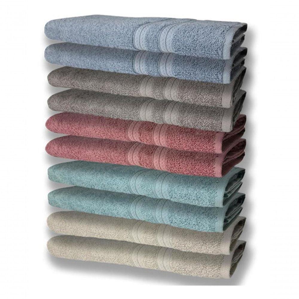 10 Toalhas Felpudas Grande Grossa 2 Bg 2 Vd 2 Re 2 Cz 2 Azul - 1
