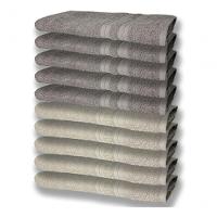 10 Toalhas Super Felpudas Grande E Grossa 5 Bege 5 Cinza - 1
