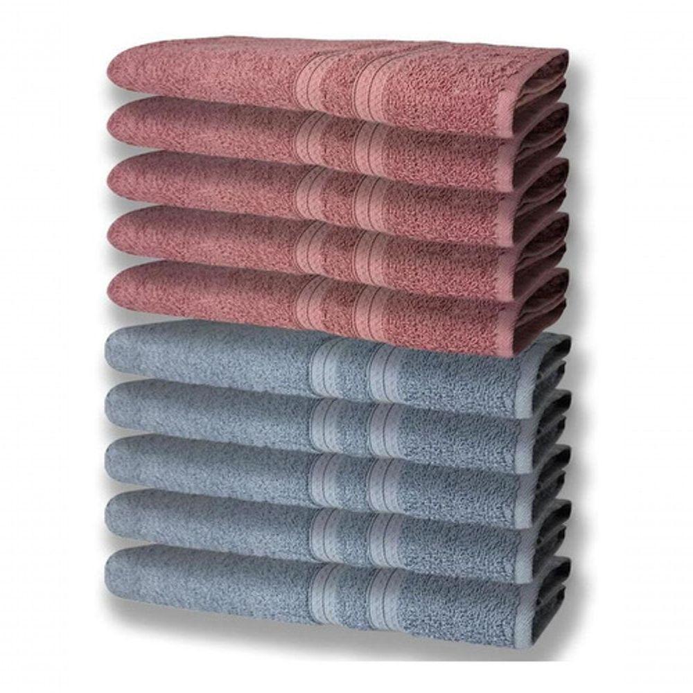 10 Toalhas Super Felpudas Grande E Grossa 80x150 5 Az 5 Re. - 1