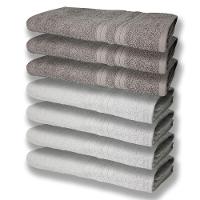 7 Toalhas Grande Super Felpudas E Grossa 80x150 4 Branco 3 Cinza - 1