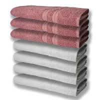 7 Toalhas Grande Super Felpudas E Grossa 80x150 Itália Soft Beka - Branco/rosê - 1